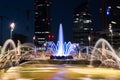 Colorful, stunning Fountain of The Four Seasons, Fontana delle Quattro Stagioni at Julius Caesar Square, Piazzale Giulio Cesare