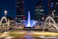 Colorful, stunning Fountain of The Four Seasons, Fontana delle Quattro Stagioni at Julius Caesar Square, Piazzale Giulio Cesare