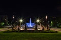 Colorful, stunning Fountain of The Four Seasons, Fontana delle Quattro Stagioni at Julius Caesar Square, Piazzale Giulio Cesare