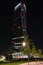 Colorful, stunning Skyscraper Zaha Hadid - Generali Tower The Twisted One, Lo Storto headquarter of the Generali Group in City