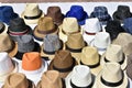 Mens hats for sale at the market