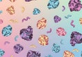 Colorful Stylized Bacteria and Microorganisms Pattern on Pastel Background Royalty Free Stock Photo