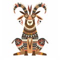 Colorful Stylized Goat Design for Art Projects Royalty Free Stock Photo