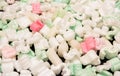 Colorful Styrofoam packaging chips close up Royalty Free Stock Photo
