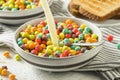 Colorful Sugar Breakfast Cereal Royalty Free Stock Photo