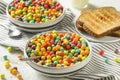 Colorful Sugar Breakfast Cereal Royalty Free Stock Photo