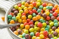 Colorful Sugar Breakfast Cereal Royalty Free Stock Photo