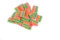 Colorful Sugar Candys on a White Background Royalty Free Stock Photo