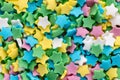 Colorful Sugar Star Sprinkles Background Royalty Free Stock Photo