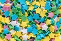 Colorful Sugar Star Sprinkles Background Royalty Free Stock Photo