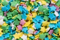 Colorful Sugar Star Sprinkles Background. Royalty Free Stock Photo