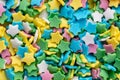 Colorful Sugar Star Sprinkles Background Royalty Free Stock Photo