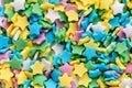 Colorful Sugar Star Sprinkles Background Royalty Free Stock Photo