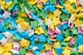 Colorful Sugar Star Sprinkles Background Royalty Free Stock Photo