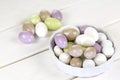 Colorful sugared almonds Royalty Free Stock Photo