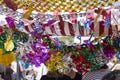 Colorful sukkah decorations. Sukkot four species festival. Shimmering decorations for a party