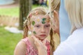 Colorful summer face painting