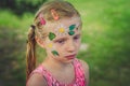 Colorful summer face painting