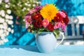 Colorful summer flower arrangement Royalty Free Stock Photo