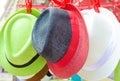 Colorful summer hats on sale Royalty Free Stock Photo