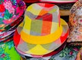 Colorful summer hats on sale Royalty Free Stock Photo