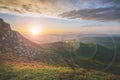 Colorful summer landscape in the Carpathian mountains. Royalty Free Stock Photo