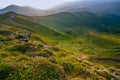 Colorful summer landscape in the Carpathian mountains. Royalty Free Stock Photo
