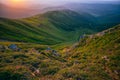 Colorful summer landscape in the Carpathian mountains. Royalty Free Stock Photo