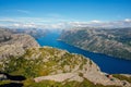 Colorful summer landscape in Norway mountains. Royalty Free Stock Photo