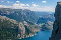 Colorful summer landscape in Norway mountains. Royalty Free Stock Photo