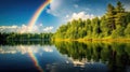 colorful summer rainbow background