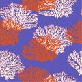 Colorful summer seamless hand drawn coral pattern vector illustration design for fashion ,fabric,wallpaper,web and all prints Royalty Free Stock Photo