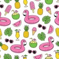 Colorful summer seamless pattern Royalty Free Stock Photo