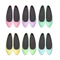 Colorful summer shoes flat shoes Royalty Free Stock Photo