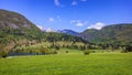 Colorful summer on the Stara Fuzina village in Triglav national park Slovenia, Julian Alps, Europe Royalty Free Stock Photo