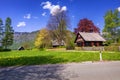 Colorful summer on the Stara Fuzina village in Triglav national park Slovenia, Julian Alps, Europe Royalty Free Stock Photo