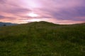 Colorful summer sunset. Carpathians, Ukraine. Royalty Free Stock Photo