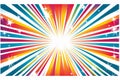 a colorful sunburst background with stars and rays Royalty Free Stock Photo