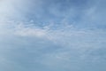 Colorful sunny blue sky background with Beautiful white puffy fluffy cirrocumulus cloud Royalty Free Stock Photo