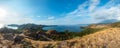 Colorful sunny day panorama at Amelia sunset point.