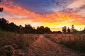 Sunrise park path Moorpark California Royalty Free Stock Photo