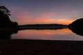 Colorful sunrise on the lake Royalty Free Stock Photo