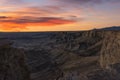 Colorful sunrise at Moonscape Overlook in Utah Royalty Free Stock Photo