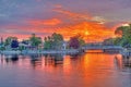 Colorful Sunrise Over Bobcaygeon, Ontario, Canada Royalty Free Stock Photo