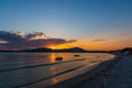 Colorful sunset in Alghero shore Royalty Free Stock Photo