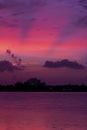 Colorful sunset in Cancun