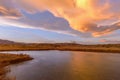 Winter Sunset Clouds - Bear Creek Park Royalty Free Stock Photo