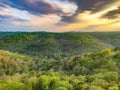 Sunset over the Ozark Mountains in Arkansas Royalty Free Stock Photo