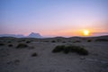 Colorful sunset at Factory Butte in Utah Royalty Free Stock Photo