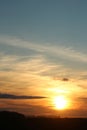 Colorful sunset, interesting cloud formations